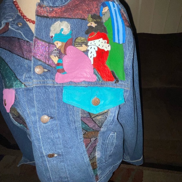Bristol Blues • Nativity Theme • Large • Blue • Jean • Denim • Jacket - Picture 6 of 12
